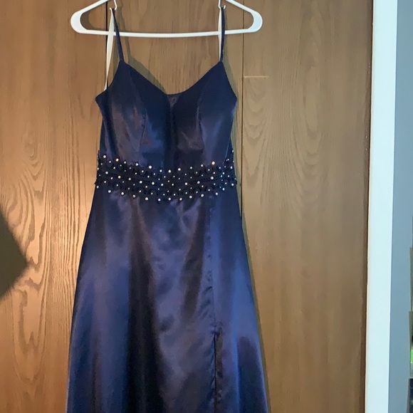 Navy Prom Dress - Picture 1 of 3